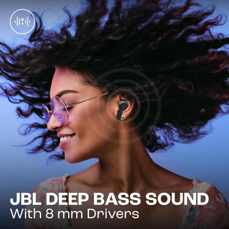 JBL Vibe Beam Wireless Earbuds - 8mm Bass Drivers