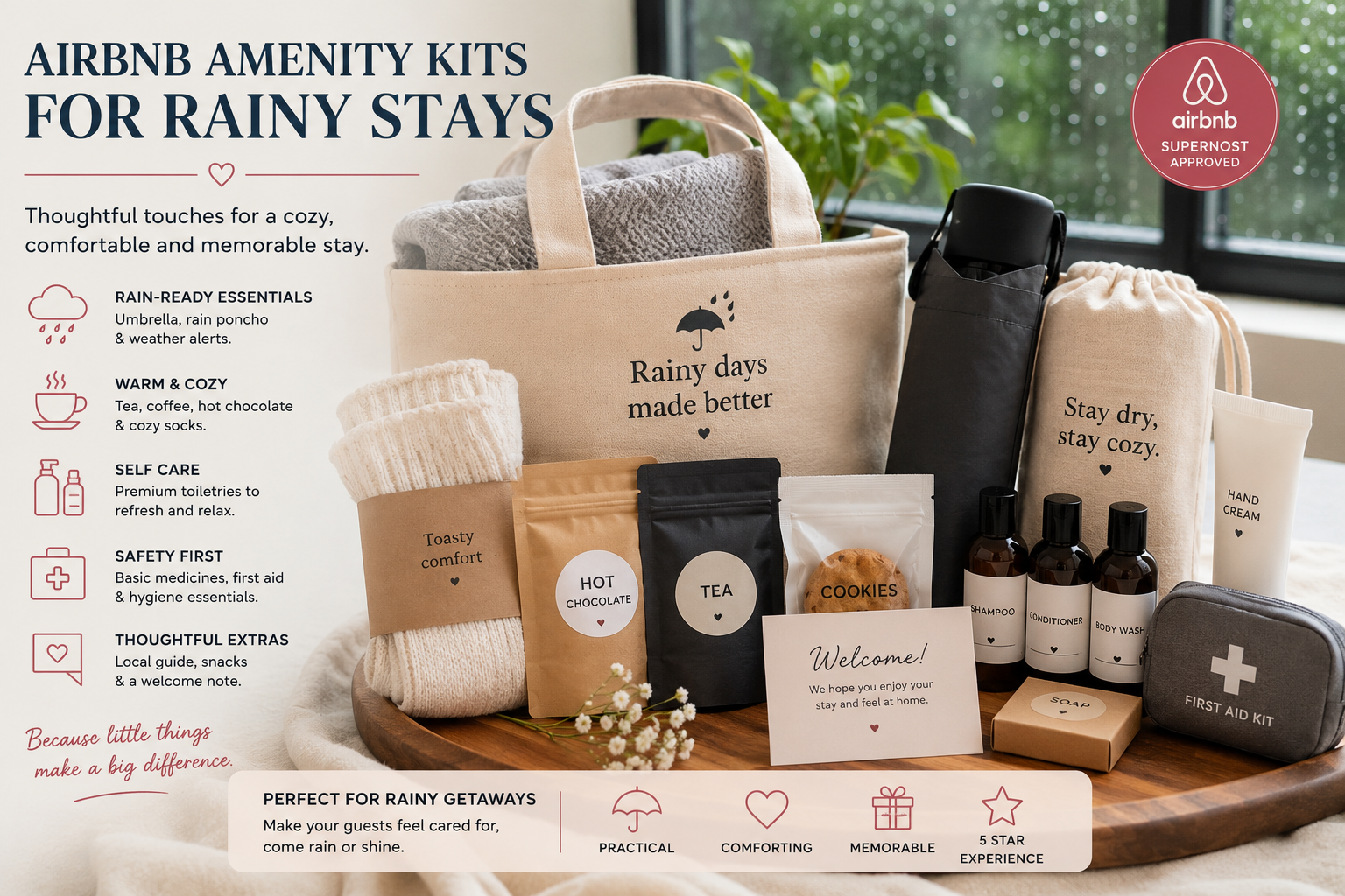 Rainy Day Magic: Crafting the Perfect Airbnb Amenity Kit for Monsoon Stays