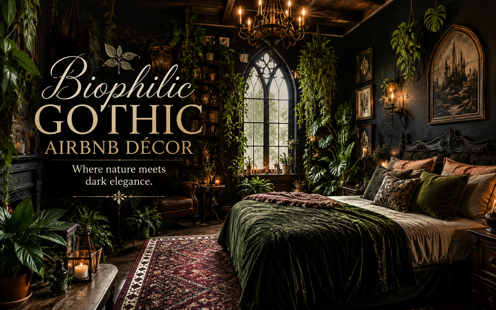Biophilic Gothic Airbnb Decor: The Ultimate Guide to Nature-Meets-Dark-Elegance Stays
